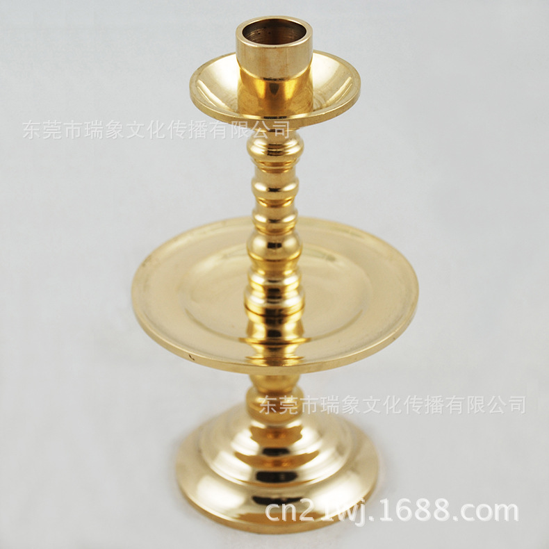 黃銅蠟燭臺/大小號純銅供燈長明燈八供杯酥油燭臺燈座油燈2274
