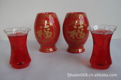 福安市惠恩工藝禮品有限公司——玉瓶喜宴水晶燭 五福臨門，燭光璀璨
